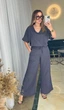 Жіночий прогулянковий костюм вільного крою (блуза+брюки) Uaclothes 46-48 Графітовий (like38637-190711350) - зображення 4