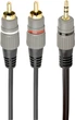 Кабель-переходник звуковой, 3.5 мм (M) - 2xRCA (M), 1.5 м, черный, Cablexpert (CCA-352-1.5M) - изображение 1