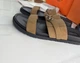 Тапочки Hermes Chypre Sandals Men Black / Brown 46 - изображение 6