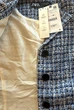 Піджак короткий з текстурованого твіду блакитний з білим Zara розмір S - зображення 9