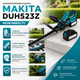 Аккумуляторный кусторез Makita DUH523Z 36 В с двумя аккумуляторами емкостью 5 А·ч, садовые ножницы для стрижки живой изгороди, декоративных кустарников, обрезки веток и ухода за садом - изображение 7
