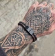 Браслет мужской Bullet из лавового камня и плетенного кожаного шнура с латунной бусиной - изображение 4