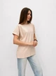 Женская однотонная футболка Pink Daisy Бежевый 48-52 (4022) - изображение 2