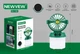 Вентилятор аккумуляторный с фонарем NEWVEW NV-Y06 Solar Panel 1800mAh Green - изображение 2