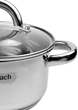 Каструля Ofenbach NB-100523 1.5л з нержавіючої сталі індукційна зі скляною кришкою 16см - зображення 4