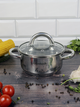 Каструля Ofenbach KM-100525 3л з нержавіючої сталі зі скляною кришкою 20см для індукції та газу - зображення 6