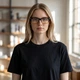 Компьютерные очки унисекс квадратные черные пластиковые ободочные, очки унисекс защитные для работы с монитором 140х42 мм - изображение 2