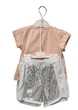 Костюм для девочки Baby Rose летний с футболкой и шортами 110 см персиковый - изображение 2