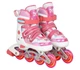 Ролики Inline T-REX S 30-33 розовые для детей - изображение 1