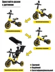 Беговел Tri-cycle 5in1 Cruiser универсальный 5 в 1 для детей 1-3 года кремовый - изображение 3