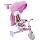 Беговел Tri-cycle 6in1 Milano 002 розовый для детей от 1 года с боковой поддержкой и козырьком - изображение 2