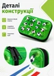 Зеленый пенал футбол для школьника большой каркасный без наполнения на молнии 22х15х4 см (60196MK) - изображение 4