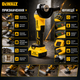 Аккумуляторная угловая шлифовальная машина DeWalt 24 В с бесщеточным двигателем, 2 аккумулятора 5 А·ч, зарядное устройство, чехол, угловая шлифовальная машина (болгарка) 125 мм для резки металла, пластика и керамической плитки - изображение 6
