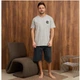 Пижама мужская шорты и футболка 3XL однотонная 20135 - изображение 1