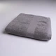 Банний махровий рушник з бордюром GM Textile 70х140см 400г/м2 (Сірий) - зображення 1