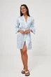 Халат жіночий шовковий літній BARWA garments 0395 L Небесно-блакитний (2110003953857) - изображение 1