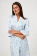Халат жіночий шовковий літній BARWA garments 0395 L Небесно-блакитний (2110003953857) - изображение 9