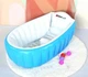 Детская Надувная ванночка с насосом Intime Baby Bath Tub Голубой - изображение 2