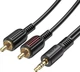 Аудіокабель BOROFONE BL11 3.5mm male to double lotus RCA, PVC, 1,5m, Black (6974443382204) - зображення 3
