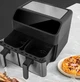 Аэрофритюрница Domotec MS-3226 air fryer 2 отсека общий объем 13 литров с дисплеем 4800 Вт Черный - изображение 5