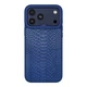 Чохол Premium Kajsa Glamorous Collection Snake Pattern with MagSafe для iPhone 17 Pro Blue Plus O-Ring - изображение 1