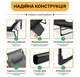 Розкладне ліжко до 150 кг з подушкою LEOBRO Темно-сіре (LEO_FB-S02-PP) - изображение 8