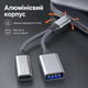 OTG перехідник Type-C на USB + Type-C 5V/2A 10W, розгалужувач для телефона, планшета, ноутбука Чорний - зображення 8