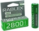 Акумулятор Rablex 18650 Li-ion 2800 mAh 3.7V літій-іонна батарея акумуляторний елемент живлення для ліхтарика налобного ліхтаря велосипедного світла автономного освітлення настільної лампи багаторазовий акумулятор 18650 - изображение 1
