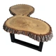Журнальний стіл з масиву тополя та епоксидної смоли з живим краєм - изображение 8