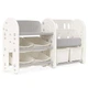Детский стеллаж для хранения Crato Gray Mealux KD-E051 White 148х76х35 см - изображение 1