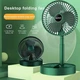 Портативный мини вентилятор для дома Telescopic Folding Fan складной настольный с USB зарядкой, зеленый SKU-78 - изображение 3
