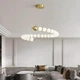 Світлодіодна Led-люстра світильник (60 см) Біла-золота 1113 - изображение 2