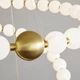 Світлодіодна Led-люстра світильник (60 см) Біла-золота 1113 - изображение 3