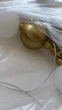 Світлодіодна Led-люстра світильник (60 см) Біла-золота 1113 - изображение 6