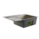 Мийка для кухні 78*49 см інтегрована Lidz Handmade Max 500 H7849L Brushed Steel, 3,0/1,0 мм збільшена чаша LDH7849LBRU49463 - зображення 4
