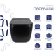 Унитаз подвесной Qtap Gemini Ultra Quiet 485×340×350 мм, Matt Black, с сиденьем Slim Duroplast / Soft-close / Quick Release QTGEM28BLM50505 - изображение 3