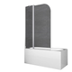 Шторки скляні на ванну Koer SR BS03-95x140-TR-01 прозоре скло 6мм, хром (KR5402) - изображение 1