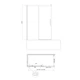 Шторки скляні на ванну розсувні Koer SR BS06-120x150-TR-01 прозоре скло Easy Clean 6мм, хром (KR5945) - изображение 5