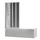 Шторки скляні на ванну складні Koer SR BS07-80x140-TR-01 прозоре скло Easy Clean 4мм, хром (KR5948) - изображение 1