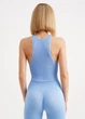 Безшовний топ в рубчик на широких бретелях Giulia HALTER TOP RIB S/M Blue-lacecap hydrangea - зображення 3