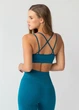 Жіночий безшовний топ з перехресними бретелями Giulia FLEX TOP ACTIVE XXS/XS Blue-lyons blue - зображення 2