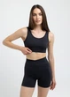Женский бесшовный топ с эффектом бра Giulia SPORT TOP BRA EFFECT S/M Black-black, спортивный из микрофибры, широкие бретели - изображение 8