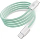 Кабель Make Type-C to Type-C PD 65W Nylon 1 м Green (MCB-CN1GR) - зображення 1