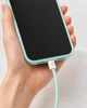 Кабель Make Type-C to Type-C PD 65W Nylon 1 м Green (MCB-CN1GR) - зображення 4
