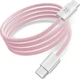 Кабель Make Type-C to Type-C PD 65W Nylon 1 м Pink (MCB-CN1PK) - зображення 1