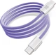 Кабель Make Type-C to Type-C PD 65W Nylon 1 м Purple (MCB-CN1PL) - зображення 1