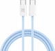 Кабель Make Type-C to Type-C PD 65W Nylon 1 м Blue (MCB-CN1BL) - зображення 1