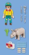 Zestaw zabawek Playmobil Duo Pack Strażnik leśny z nosorożcem 10 elementów 72025 (4008789720252) - obraz 4