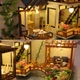 Конструктор-румбокс с LED-подсветкой кукольный японский дом с садом DIY House DM-1210 Multicolored - изображение 8
