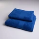Комплект махрових рушників з Бордюром 2шт GM Textile 50х90см, 70х140см 400г/м2 (Синій) - зображення 1